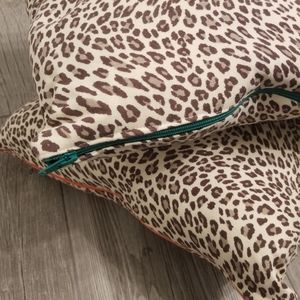 Leopard print decorative pillow